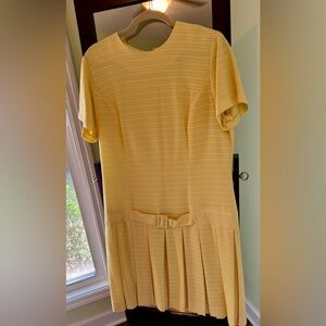 Vintage Sears Yellow Textured Dress